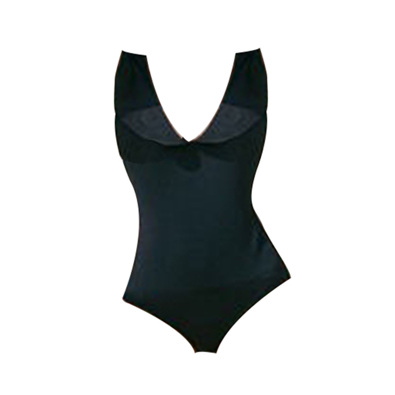 Solid color skinny backless swimsuit