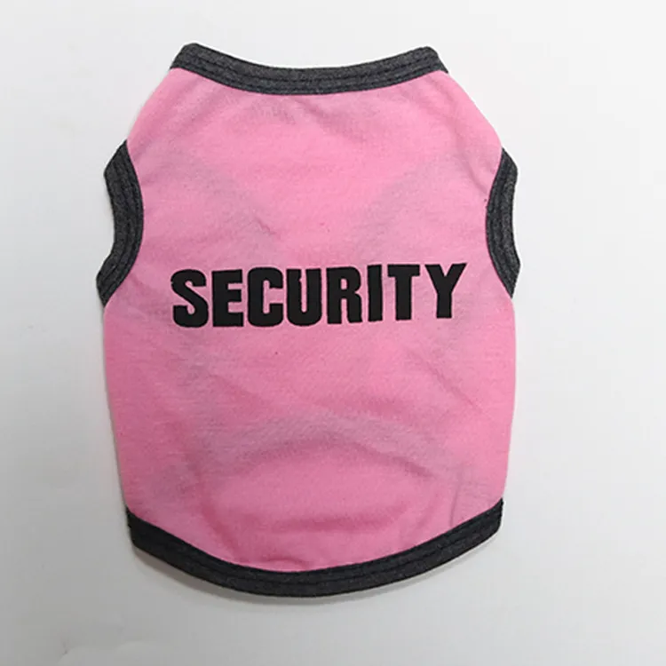 Cotton printed security small dog pet vest - Pink