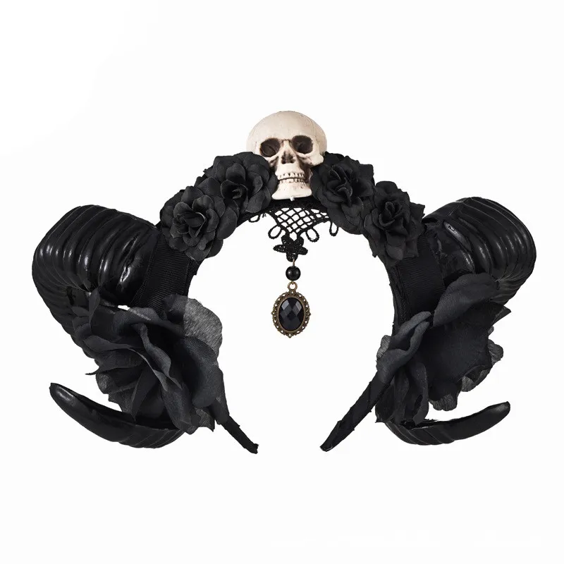 Black flower headband - Black