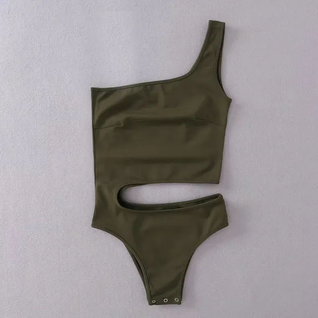 Sexy Navel Irregular Camisole Armygreen - Shop at LoveMi