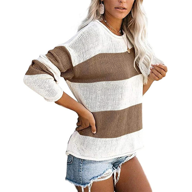 Striped knitted sweater