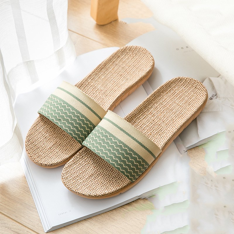 Summer Beach Slides Woven Rattan Sandals Breathable Slip-On Lightweight Slides - Picture 24 of 29
