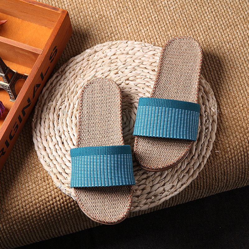 Summer Beach Slides Woven Rattan Sandals Breathable Slip-On Lightweight Slides - Picture 29 of 29