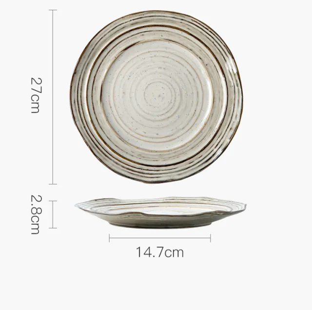 Japanese retro ceramic plate 12 Inches - Shop at LoveMi