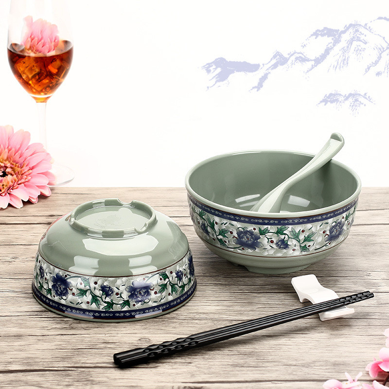 Blue and blue melamine bowl