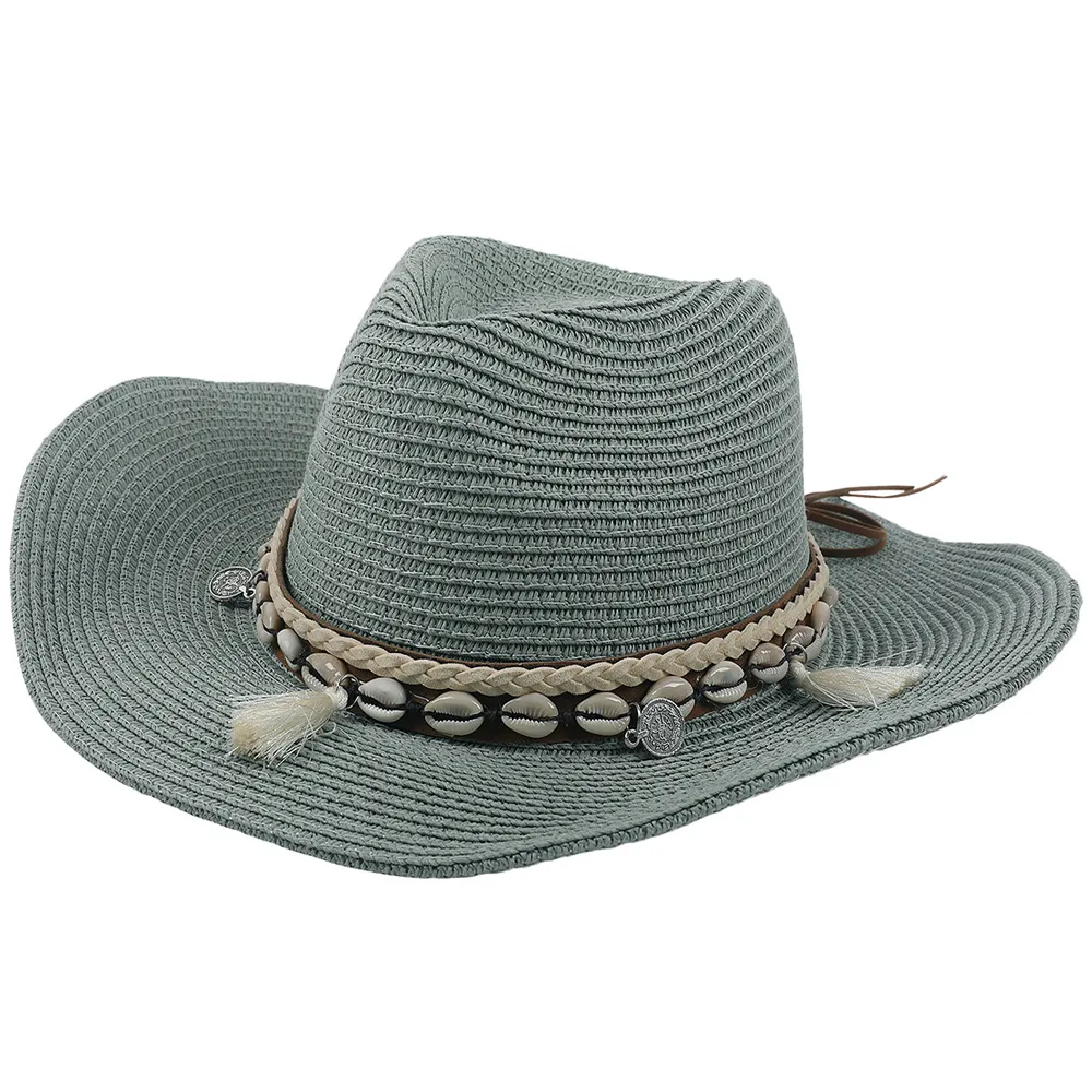 Shell tassel sun hat - Green