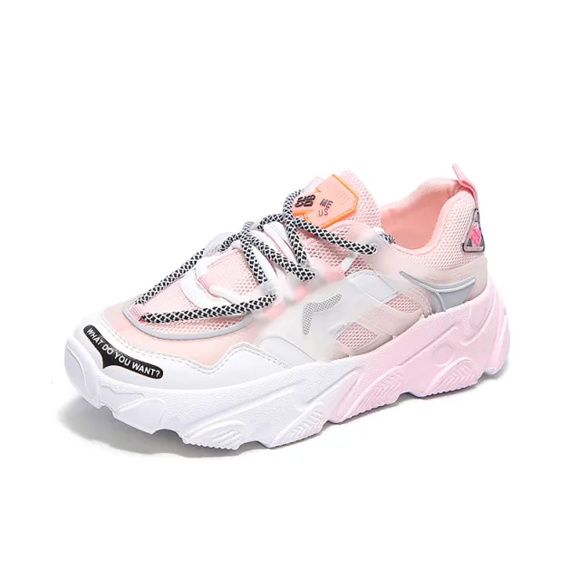 Breathable platform casual sneakers Pink - Shop at LoveMi
