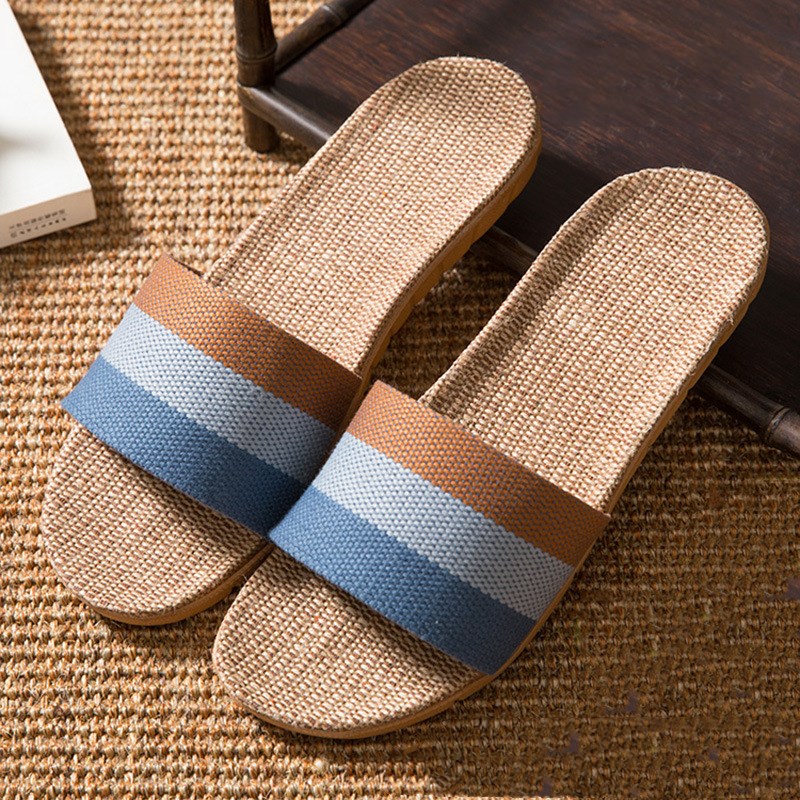 Summer Beach Slides Woven Rattan Sandals Breathable Slip-On Lightweight Slides - Picture 19 of 29