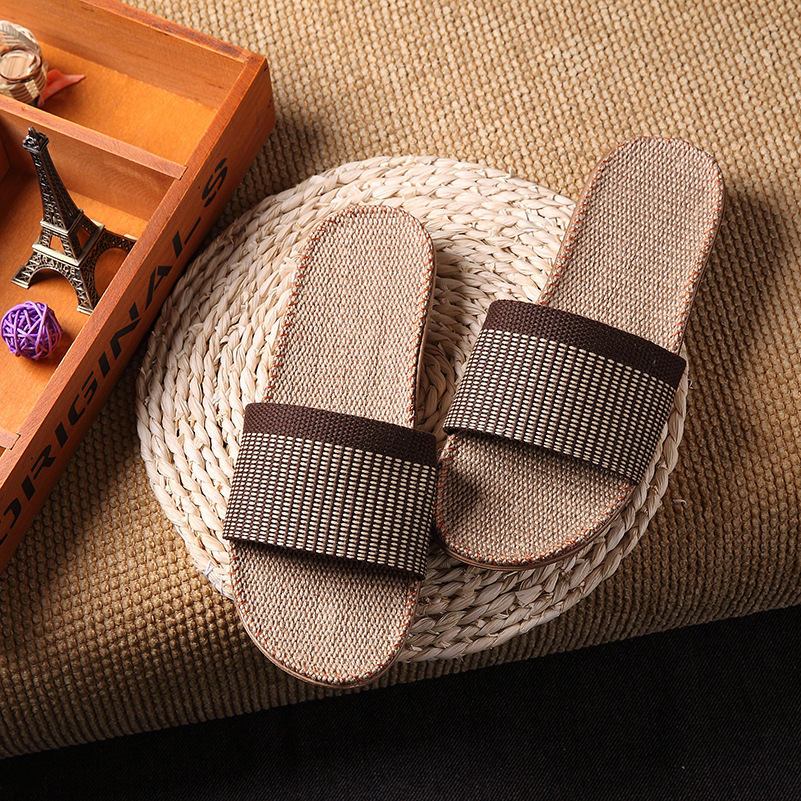 Summer Beach Slides Woven Rattan Sandals Breathable Slip-On Lightweight Slides - Picture 28 of 29