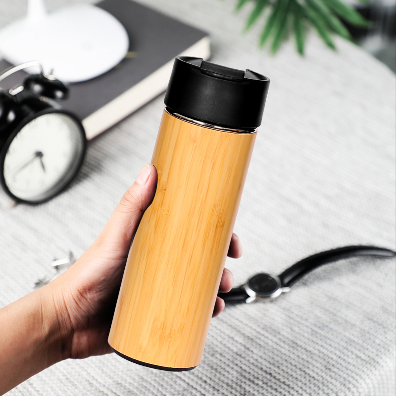 Bamboo space pot outdoor portable sports bottle