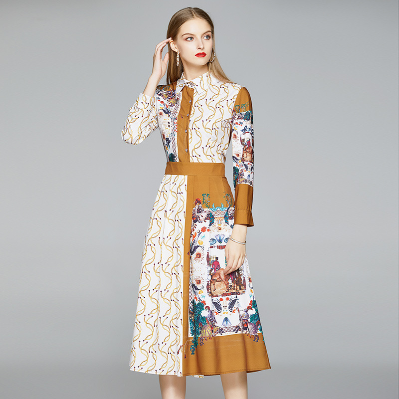 Positioning printed dress