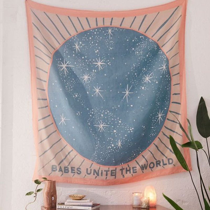 Hand drawn abstract tapestry — view 2