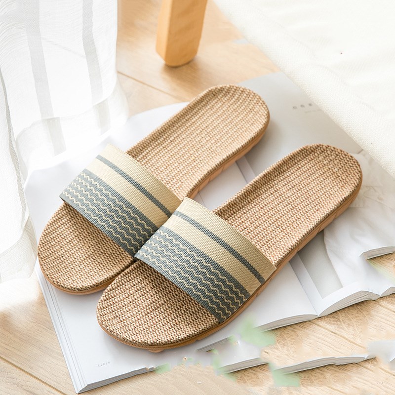 Summer Beach Slides Woven Rattan Sandals Breathable Slip-On Lightweight Slides - Picture 23 of 29