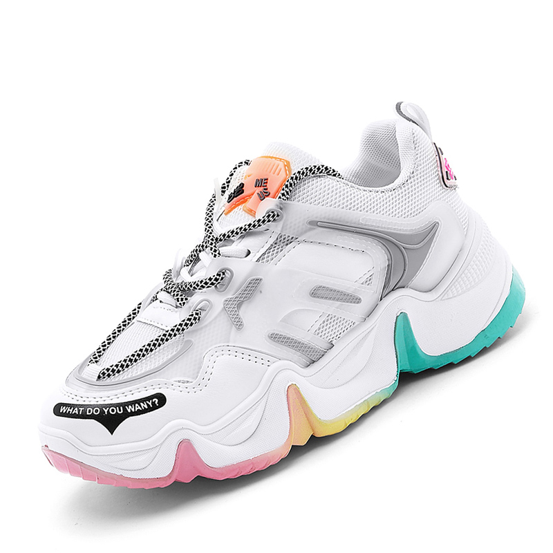 Women's summer rainbow bottom sneakers White - Shop at LoveMi