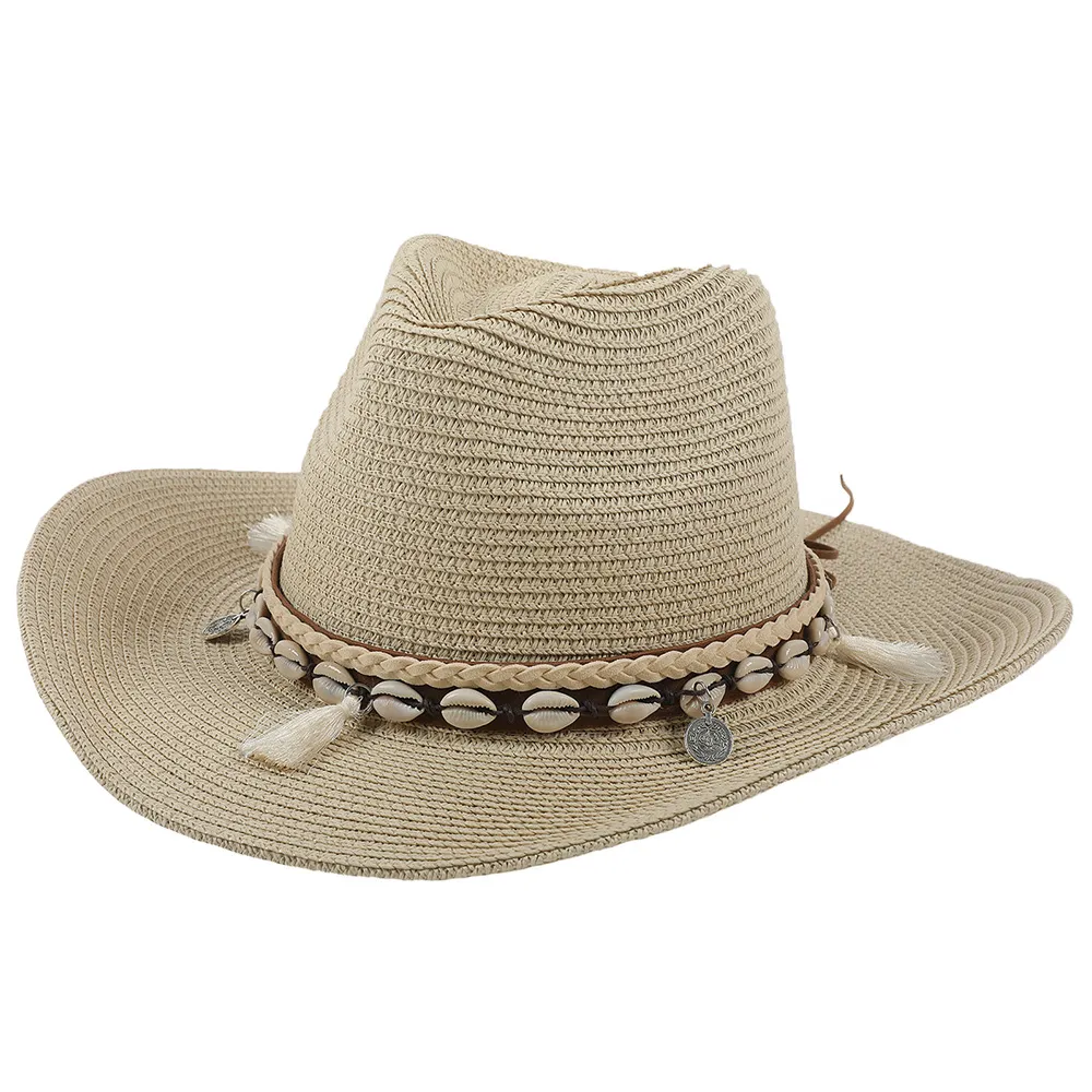Shell tassel sun hat - Beige
