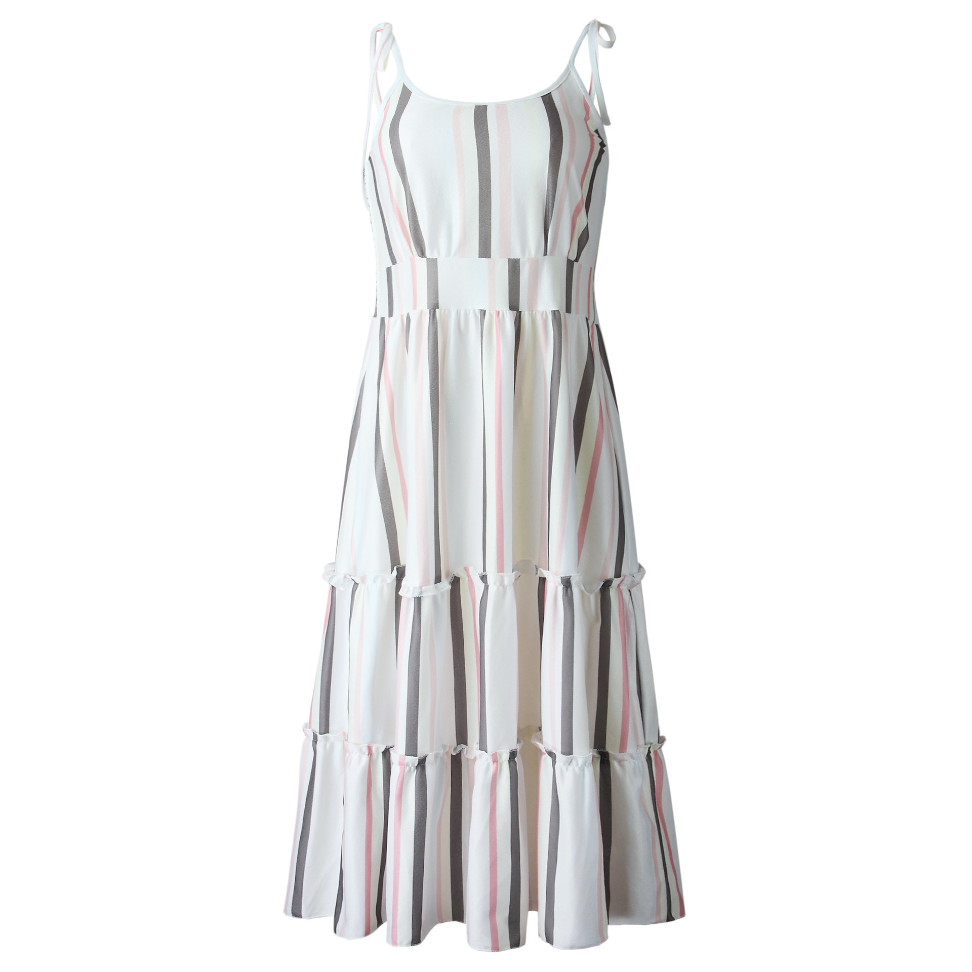 Striped print women's Sling Dress