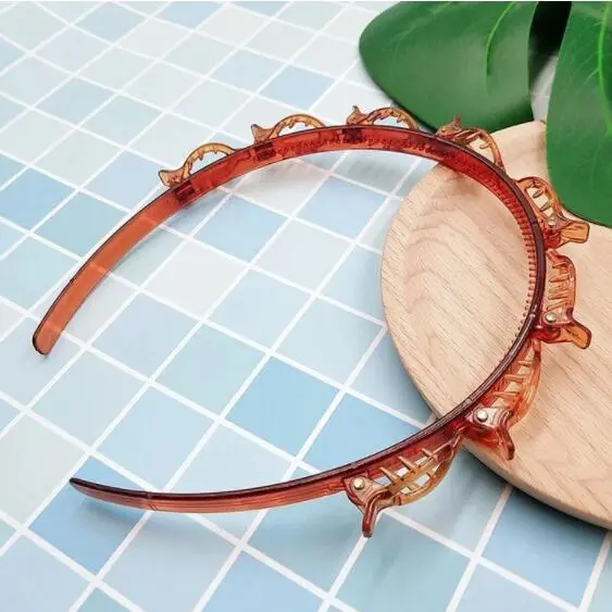 Ladies hairdressing tools double hair band Coffee - Shop at LoveMi