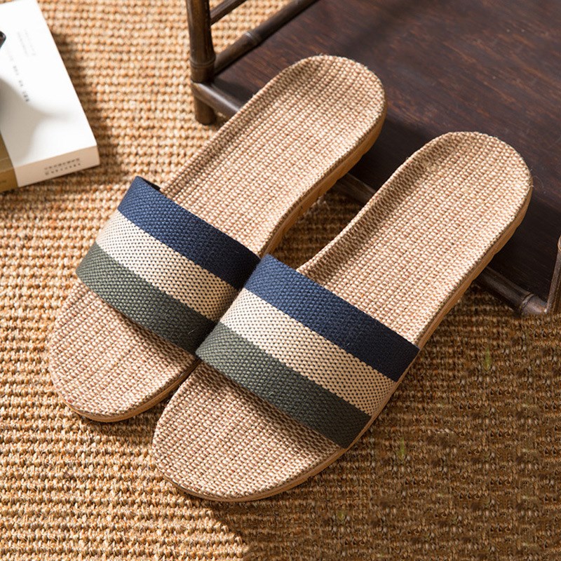 Summer Beach Slides Woven Rattan Sandals Breathable Slip-On Lightweight Slides - Picture 22 of 29