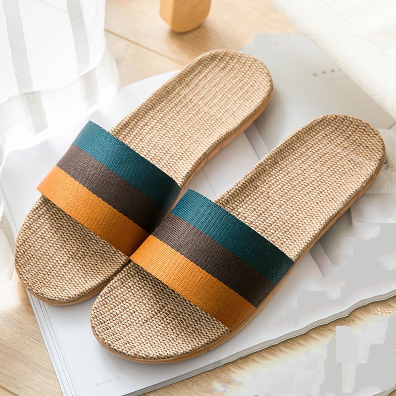 Summer Beach Slides Woven Rattan Sandals Breathable Slip-On Lightweight Slides - Picture 15 of 29