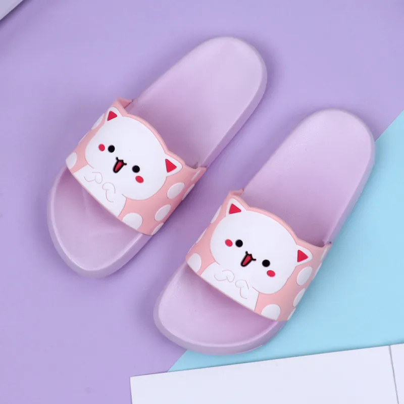 Cat student slippers - Purple
