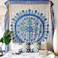Beach towel tapestry - Blue - View 1