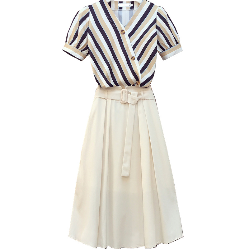 Chiffon shirt small fragrance skirt