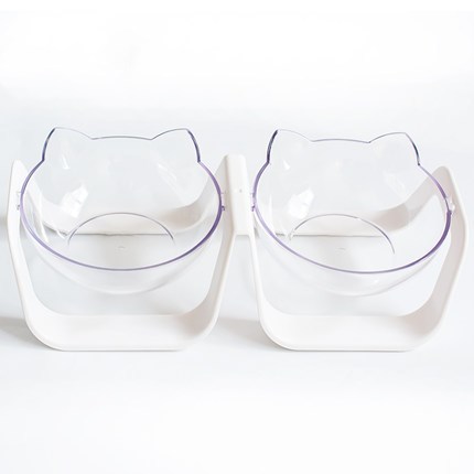 Transparent cat bowl White - Shop at LoveMi