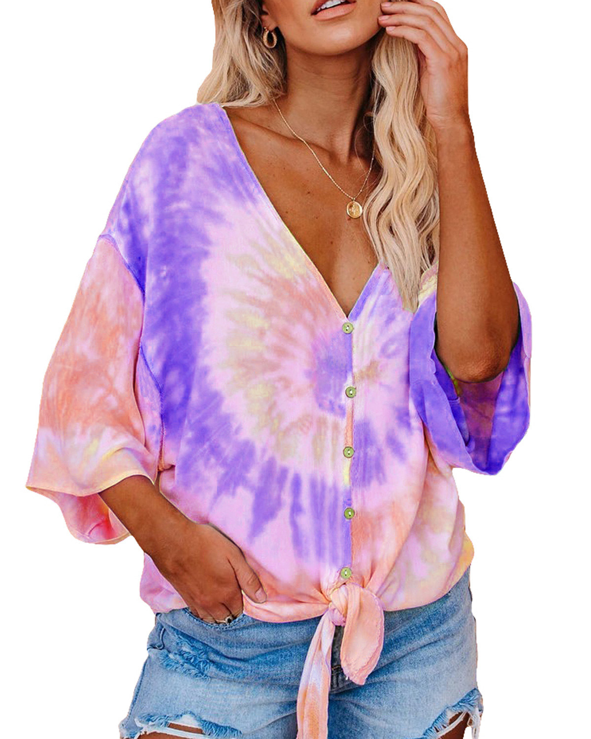 Tie-dye print T-shirt