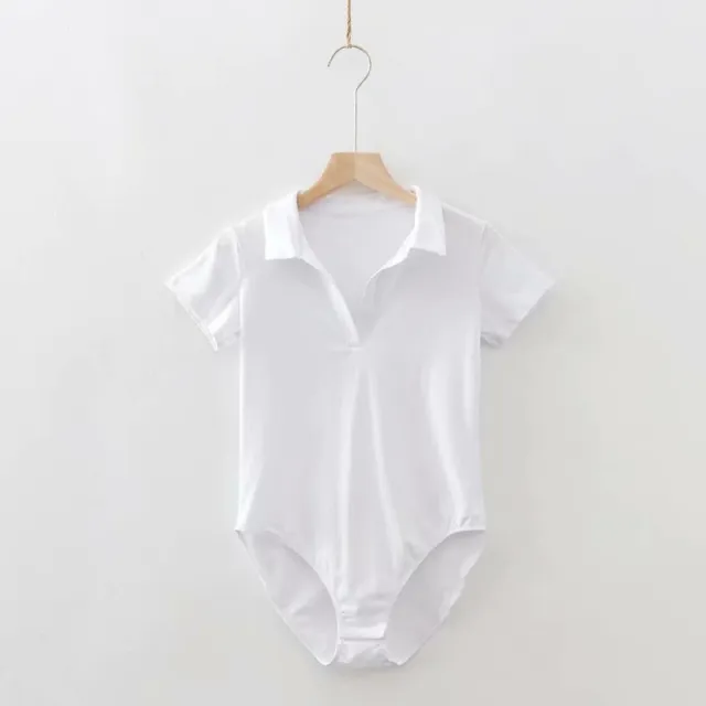 Slim fit short sleeved T shirt rompers White - Shop at LoveMi