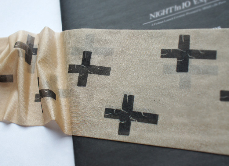 Crack cross 3d print pantyhose thin summer tattoo pantyhose wholesales