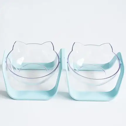 Transparent cat bowl