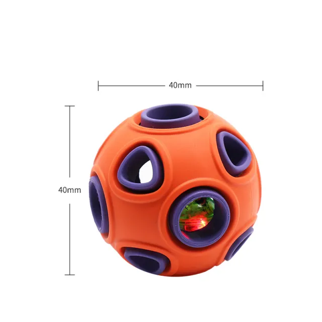 Luminous Sounding Dog Toy Ball Orange Glow - Shop at LoveMi