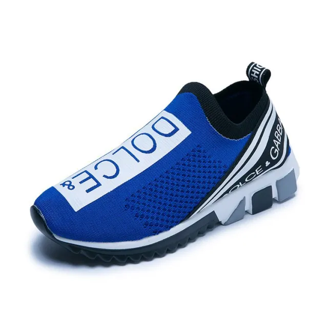 Fashion trend flying knit shoes Blue - Shop at LoveMi