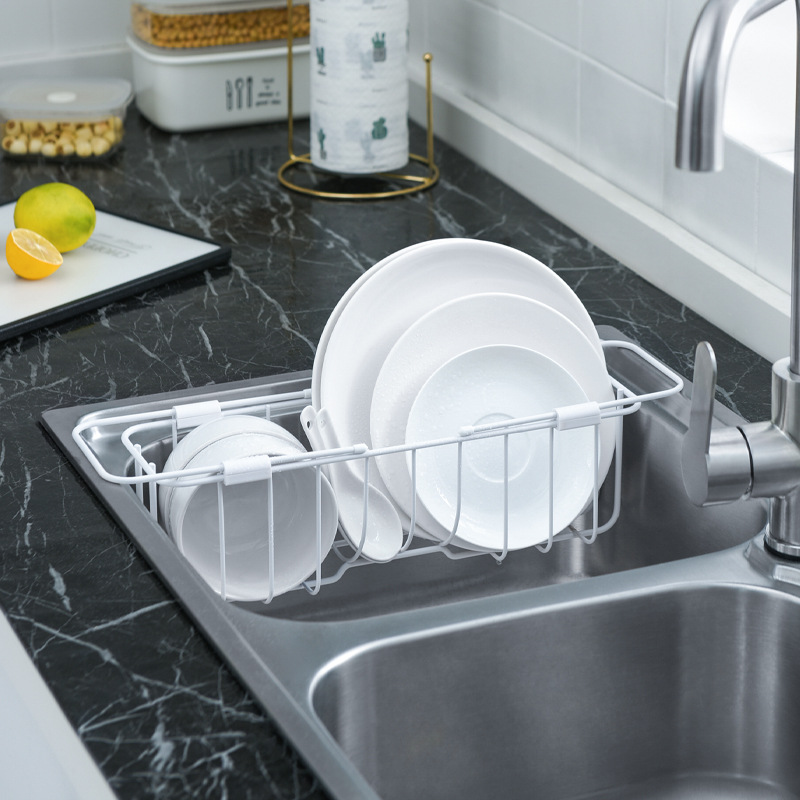 Kitchen sink drain rack bowl control rack