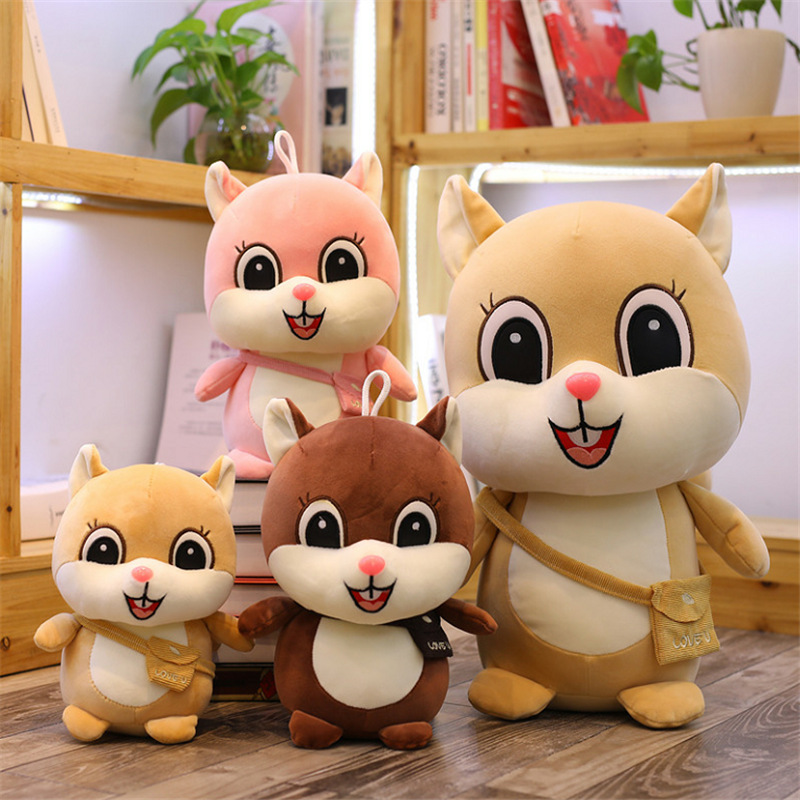 Cartoon backpack little squirrel doll