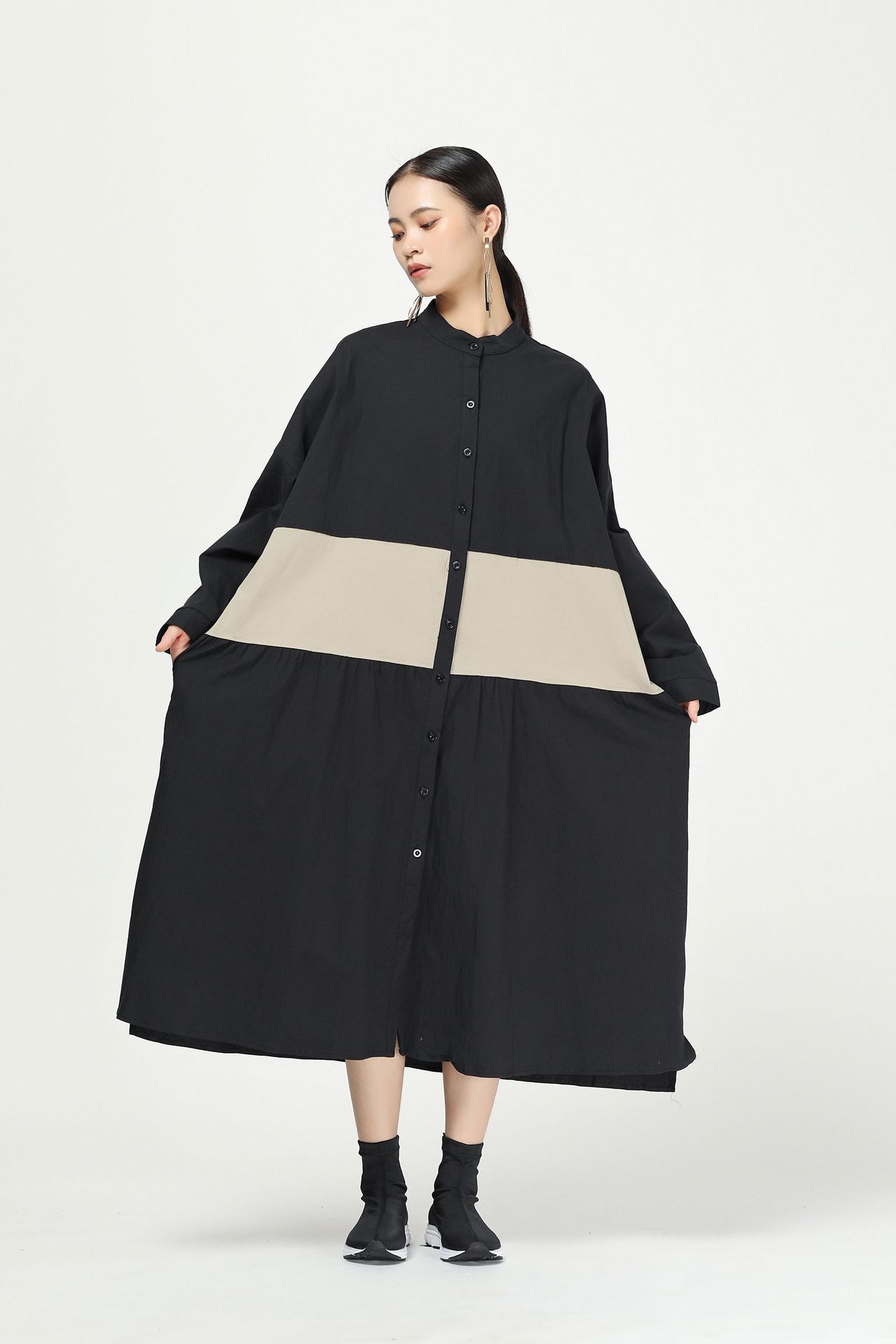 Contrast Stitch Coat Dress, picture 5 of 5