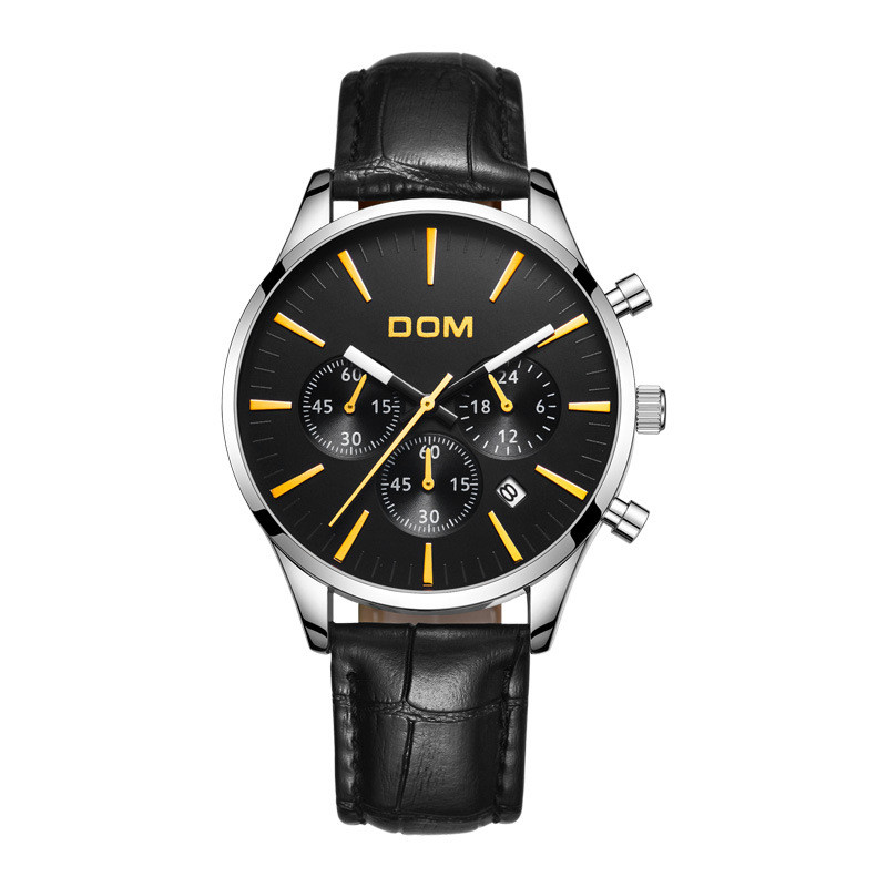 Men's watch with three eyes belt