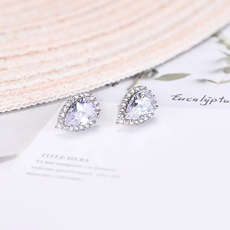 Heart pear earrings