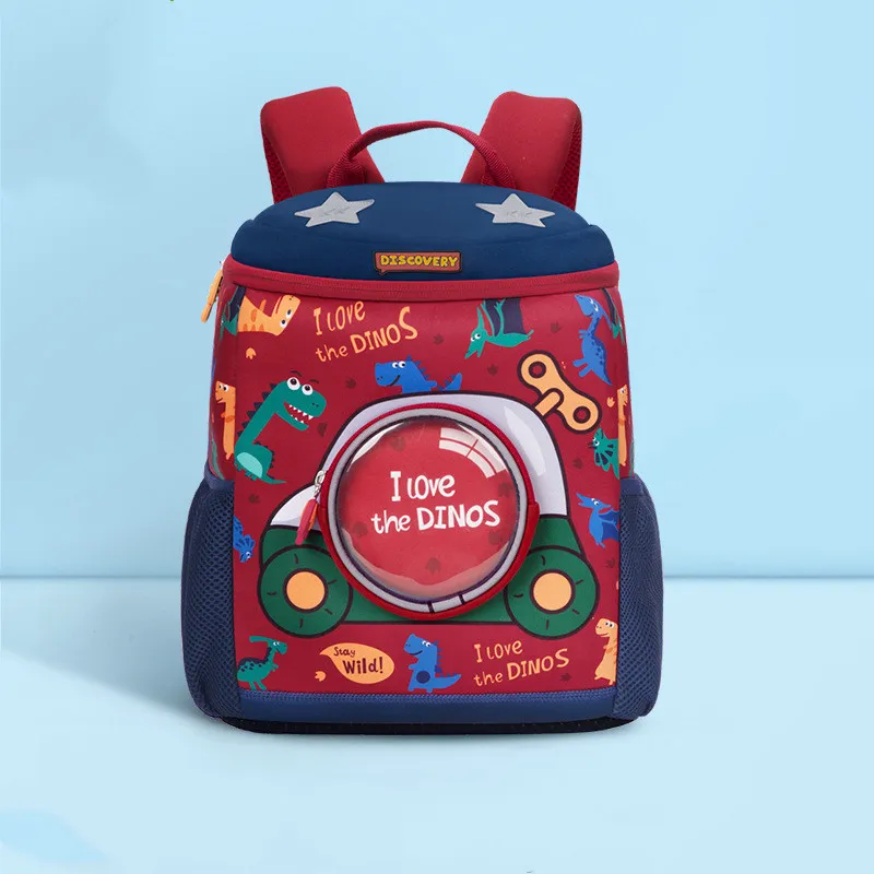Cute children girls kindergarten school bags - Red