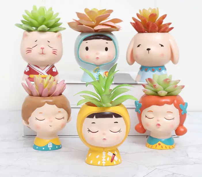 Creative character succulent flower pot