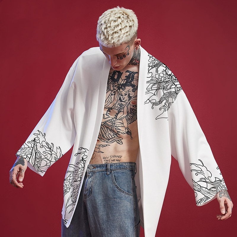 Men's hand-painted cardigan