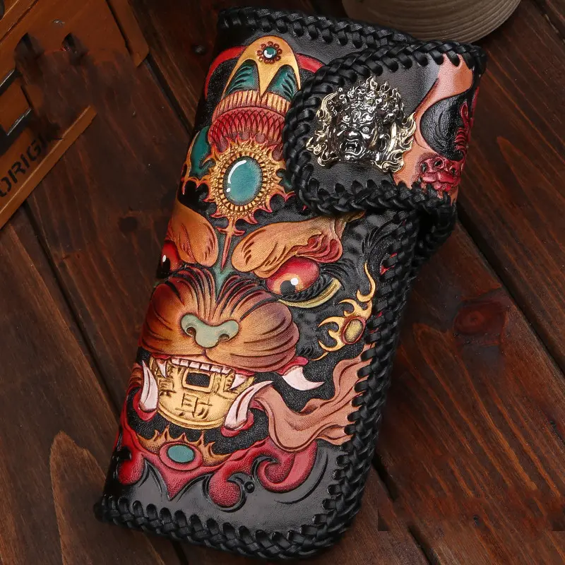 Hand Made Leather Carving Wallet
