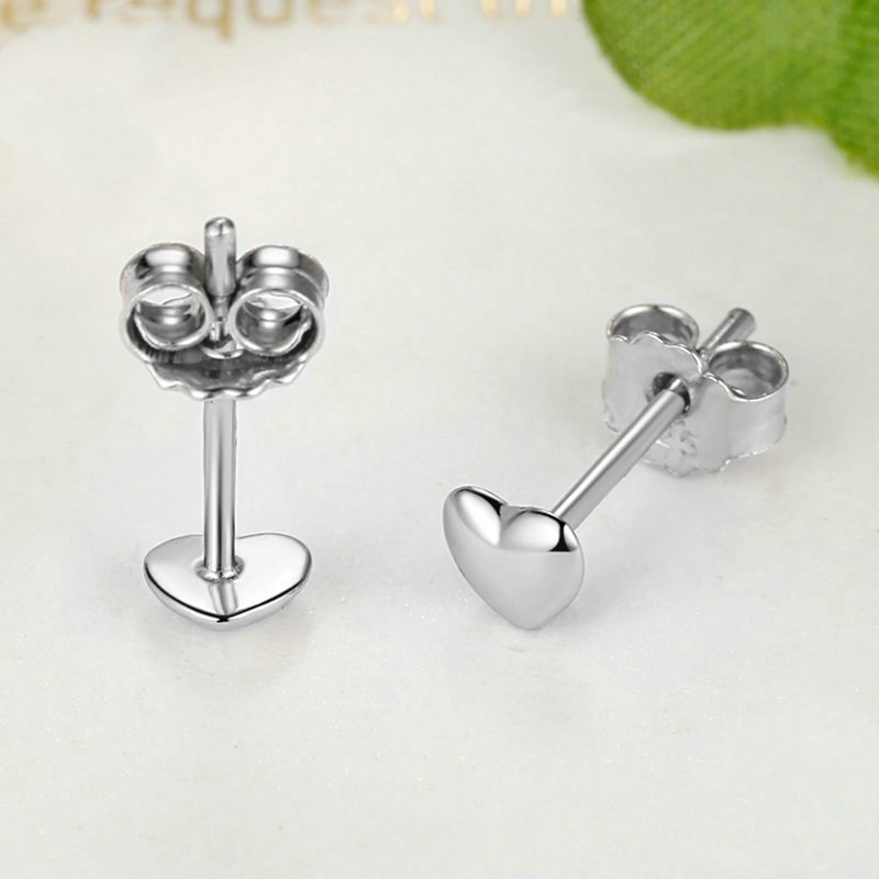 S925 Sterling Silver Heart Earrings