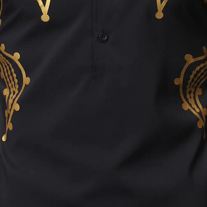 Men's summer totem bronzing print T-shirt