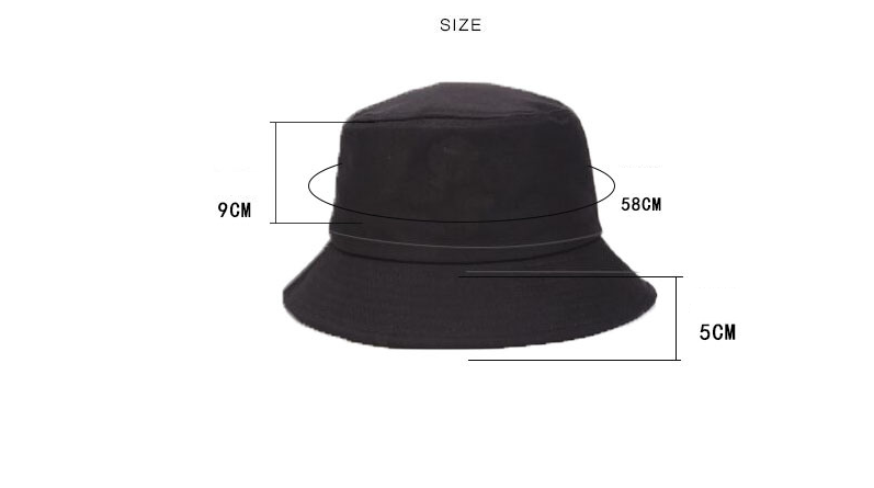 Double-sided gradient color fisherman hat