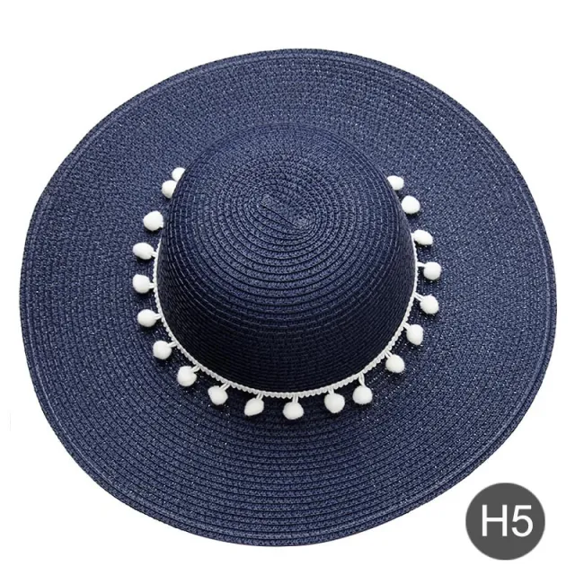 Fashion Personalized Custom Embroidery Beach Hat Your Name Text Logo Women Sun Hat Palm Straw Hat H5 - Shop at LoveMi