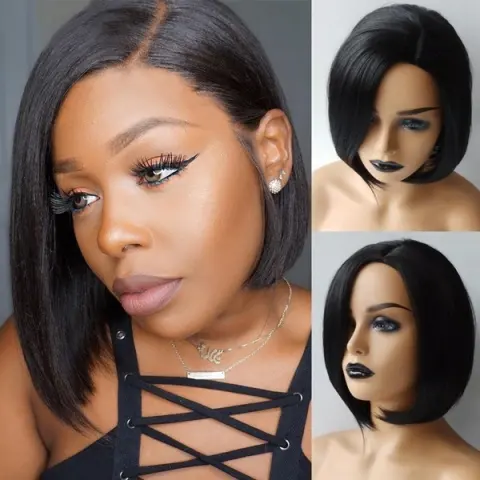 Short Straight Hair Black
