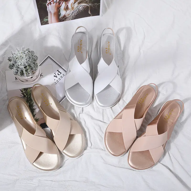 Flat heel flat sole student beach shoes