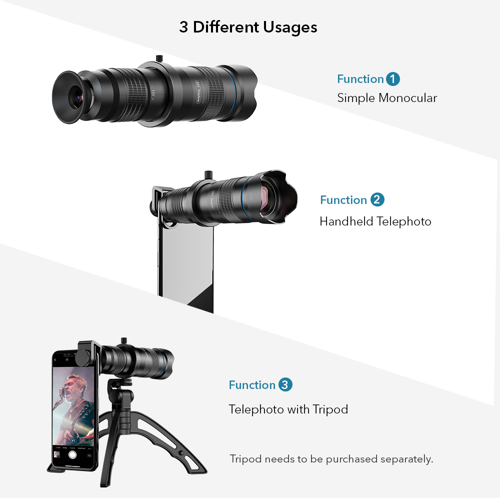 High power portable outdoor glasses