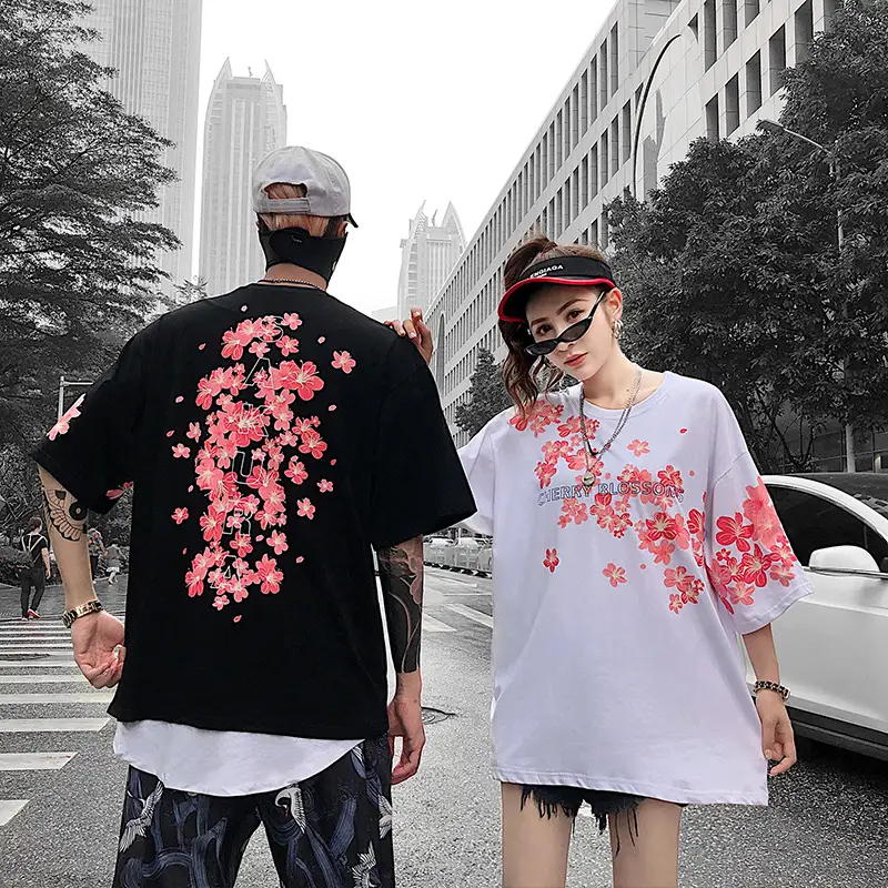 Sakura couple summer short sleeve